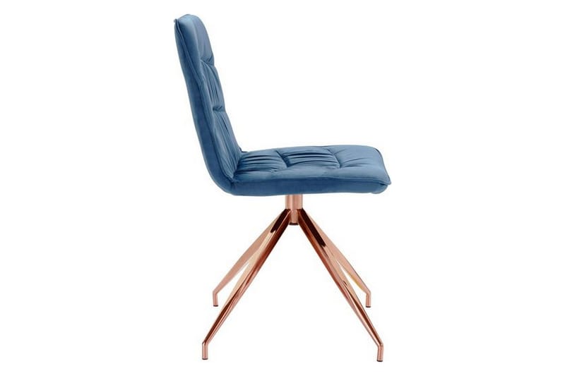 Zinon Spisestol Sammet 2-pk - Blå - Møbler - Stoler & lenestoler - Spisestuestoler & kjøkkenstoler