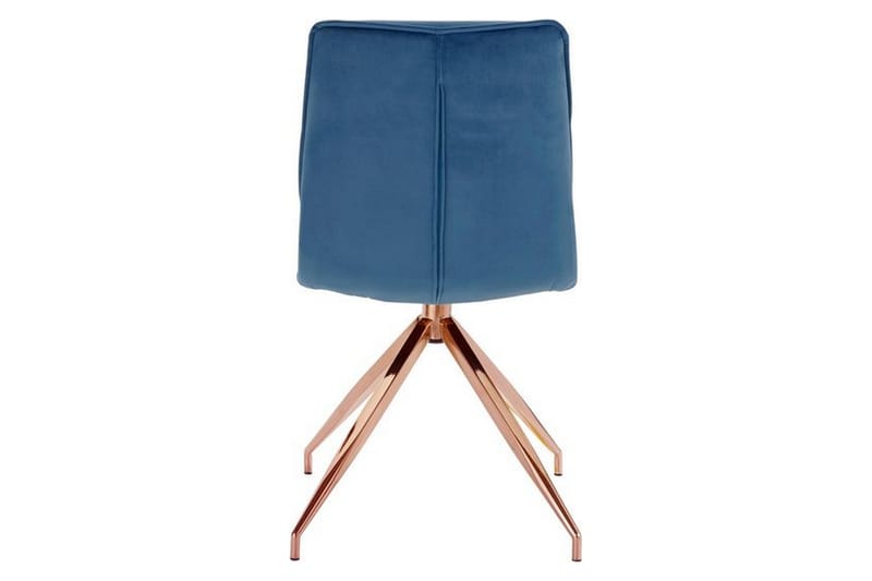 Zinon Spisestol Sammet 2-pk - Blå - Møbler - Stoler & lenestoler - Spisestuestoler & kjøkkenstoler
