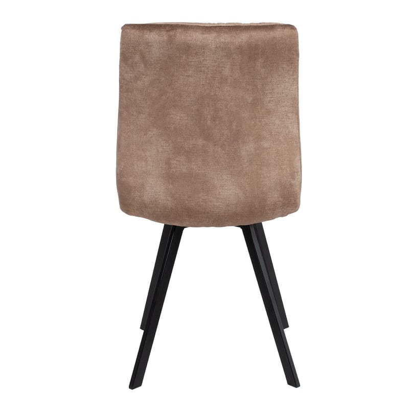 Stol HOME4YOU Afton Brun fløyel - brun - Møbler - Stoler & lenestoler - Spisestuestoler & kjøkkenstoler