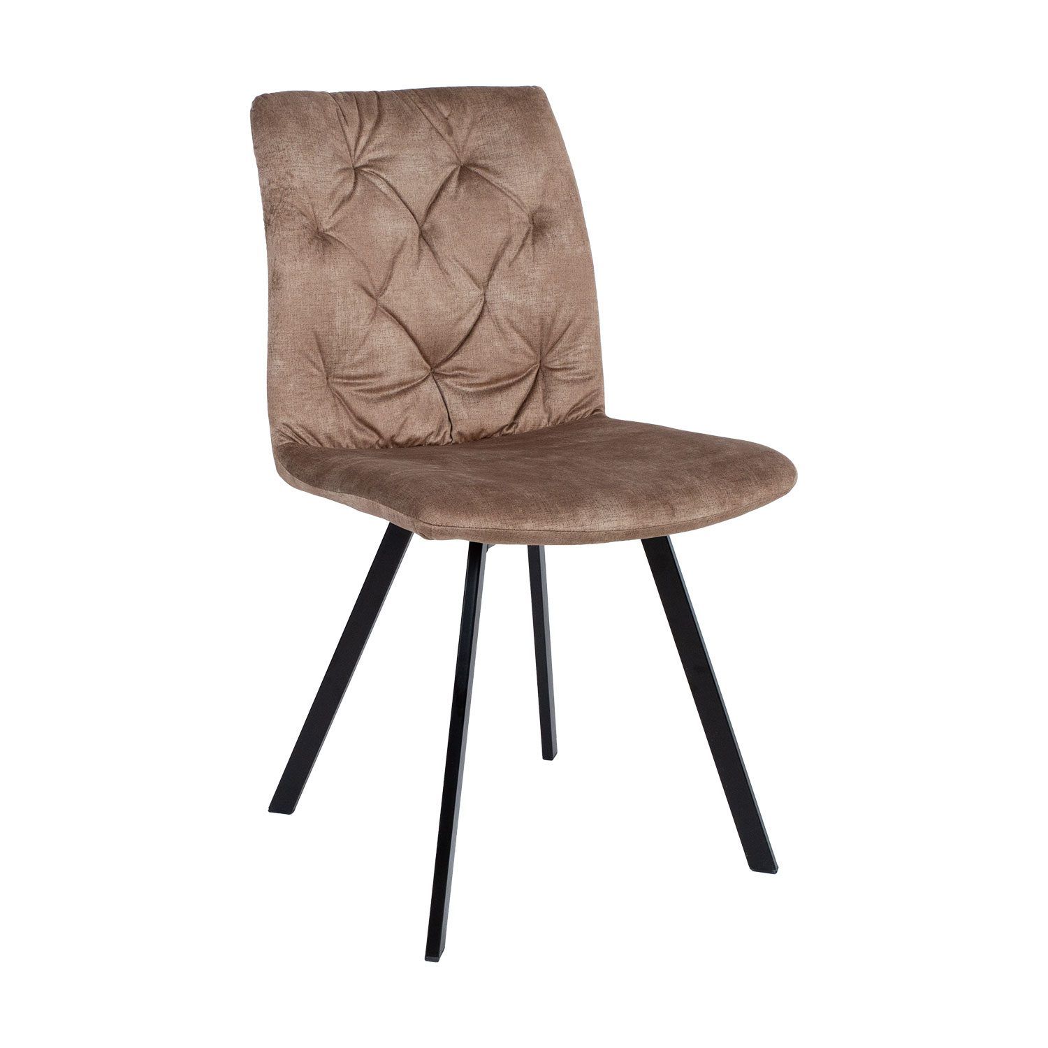 Stol HOME4YOU Afton Brun fløyel - brun