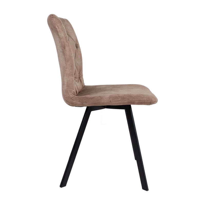 Stol HOME4YOU Afton Brun fløyel - brun - Møbler - Stoler & lenestoler - Spisestuestoler & kjøkkenstoler