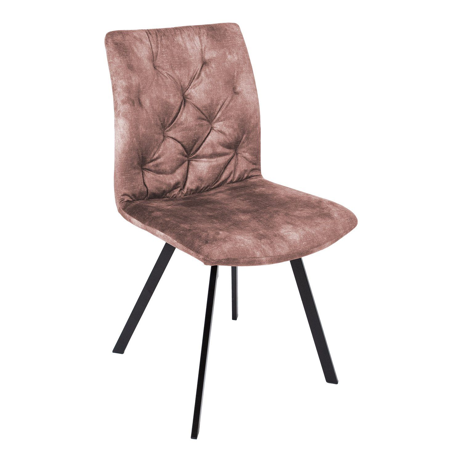 Stol HOME4YOU Afton Mørk rosa fløyel - mørk rosa