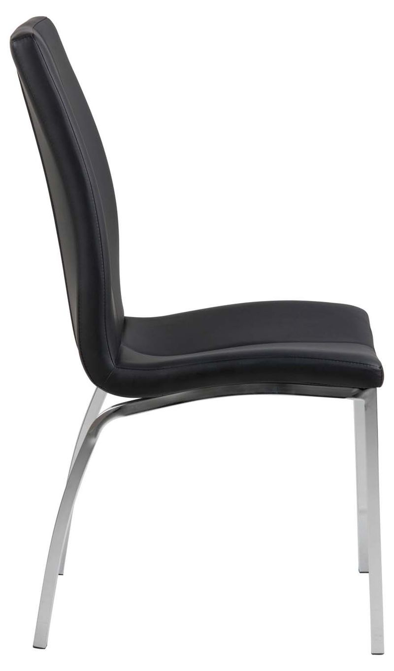 Stol HOME4YOU Asama Svart/krom - svart - Møbler - Stoler & lenestoler - Spisestuestoler & kjøkkenstoler