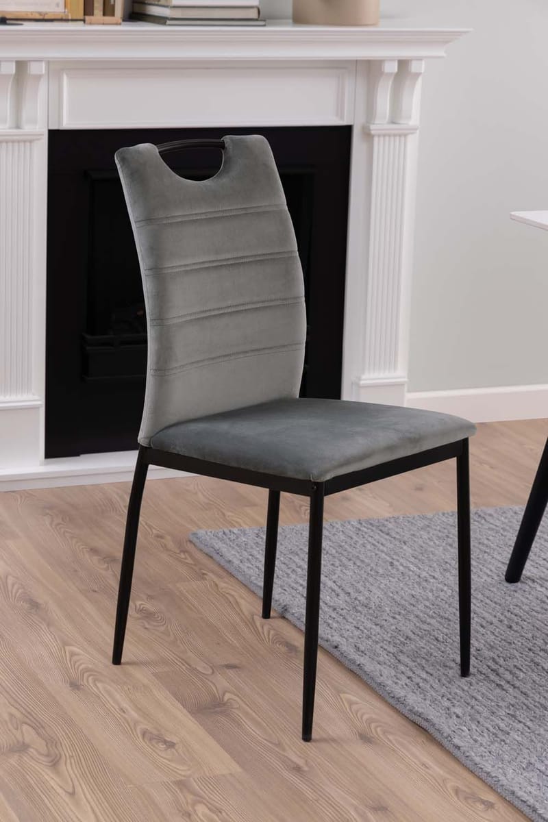 Stol HOME4YOU Dia mørkegrå - Mørk grå - Møbler - Stoler & lenestoler - Spisestuestoler & kjøkkenstoler