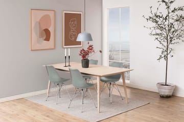Stol HOME4YOU Eris Grå/krom - Grå/krom - Møbler - Stoler & lenestoler - Spisestuestoler & kjøkkenstoler