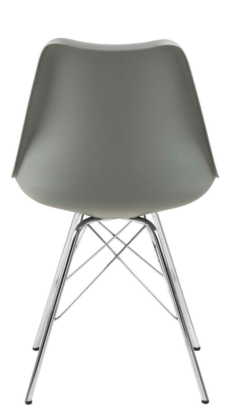 Stol HOME4YOU Eris Grå/krom - Grå/krom - Møbler - Stoler & lenestoler - Spisestuestoler & kjøkkenstoler