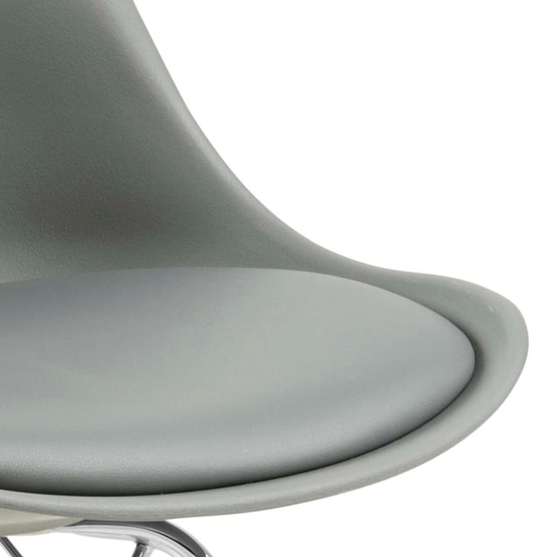 Stol HOME4YOU Eris Grå/krom - Grå/krom - Møbler - Stoler & lenestoler - Spisestuestoler & kjøkkenstoler