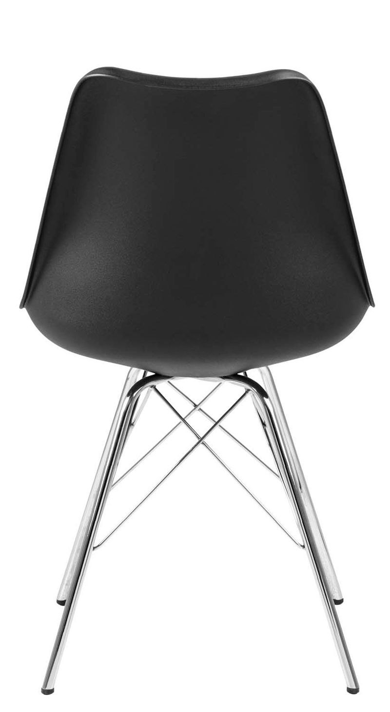 Stol HOME4YOU Eris Svart/krom - Svart/krom - Møbler - Stoler & lenestoler - Spisestuestoler & kjøkkenstoler