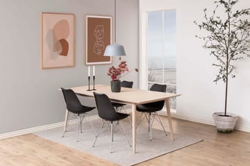 Stol HOME4YOU Eris Svart/krom - Svart/krom - Møbler - Stoler & lenestoler - Spisestuestoler & kjøkkenstoler