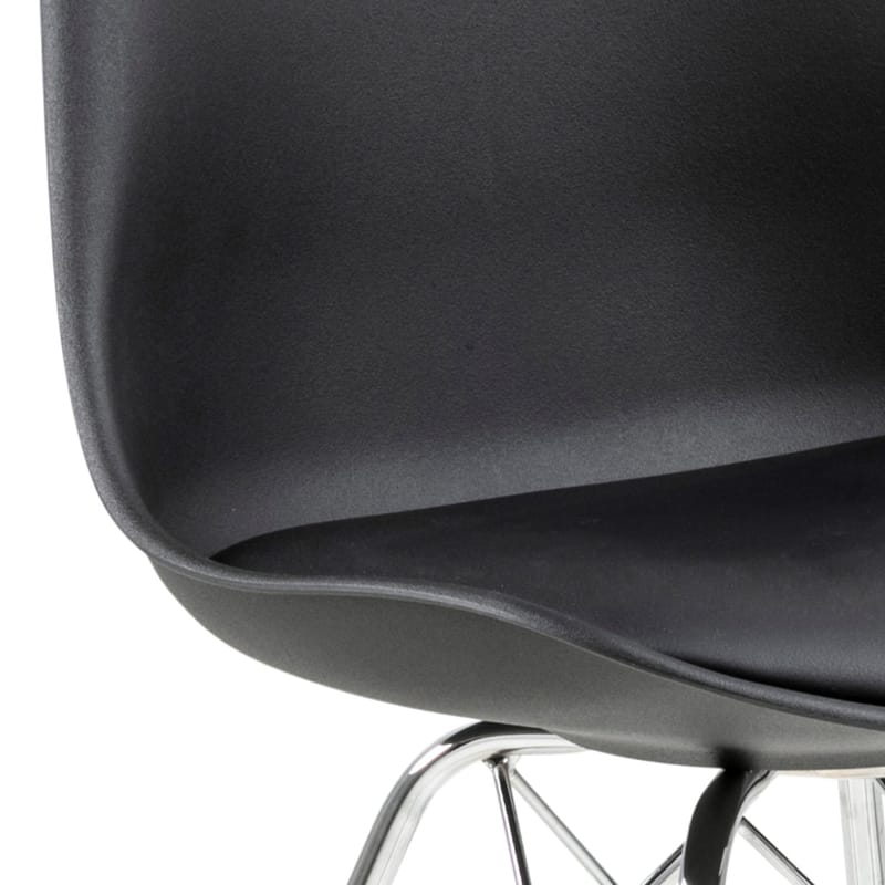 Stol HOME4YOU Eris Svart/krom - Svart/krom - Møbler - Stoler & lenestoler - Spisestuestoler & kjøkkenstoler