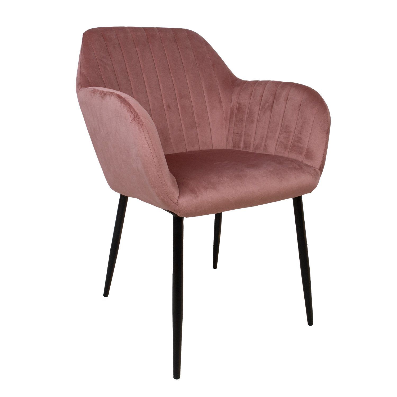 Stol HOME4YOU Evelin Rosa fløyel - Rose