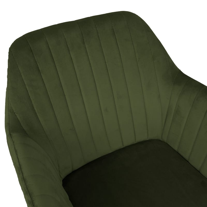 Stol HOME4YOU Evelin Skoggrønn fløyel - Skogsgrønn - Møbler - Stoler & lenestoler - Spisestuestoler & kjøkkenstoler