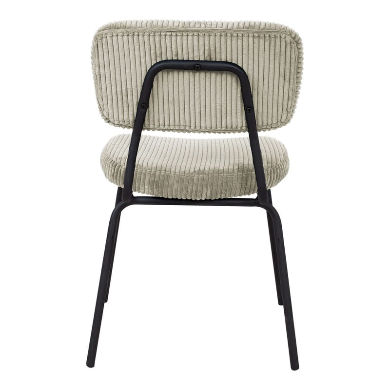 Stol HOME4YOU Keiu 46x51x76 cm Lys beige kordfløyel - Lys beige - Møbler - Stoler & lenestoler - Spisestuestoler & kjøkkenstoler