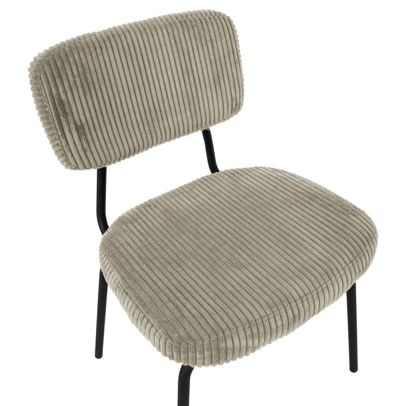 Stol HOME4YOU Keiu 46x51x76 cm Lys beige kordfløyel - Lys beige - Møbler - Stoler & lenestoler - Spisestuestoler & kjøkkenstoler