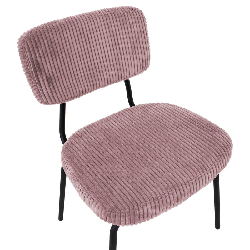 Stol HOME4YOU Keiu 46x51x76 cm Vintage rosa kordfløyel - Vintage rosa - Møbler - Stoler & lenestoler - Spisestuestoler & kjøkkenstoler