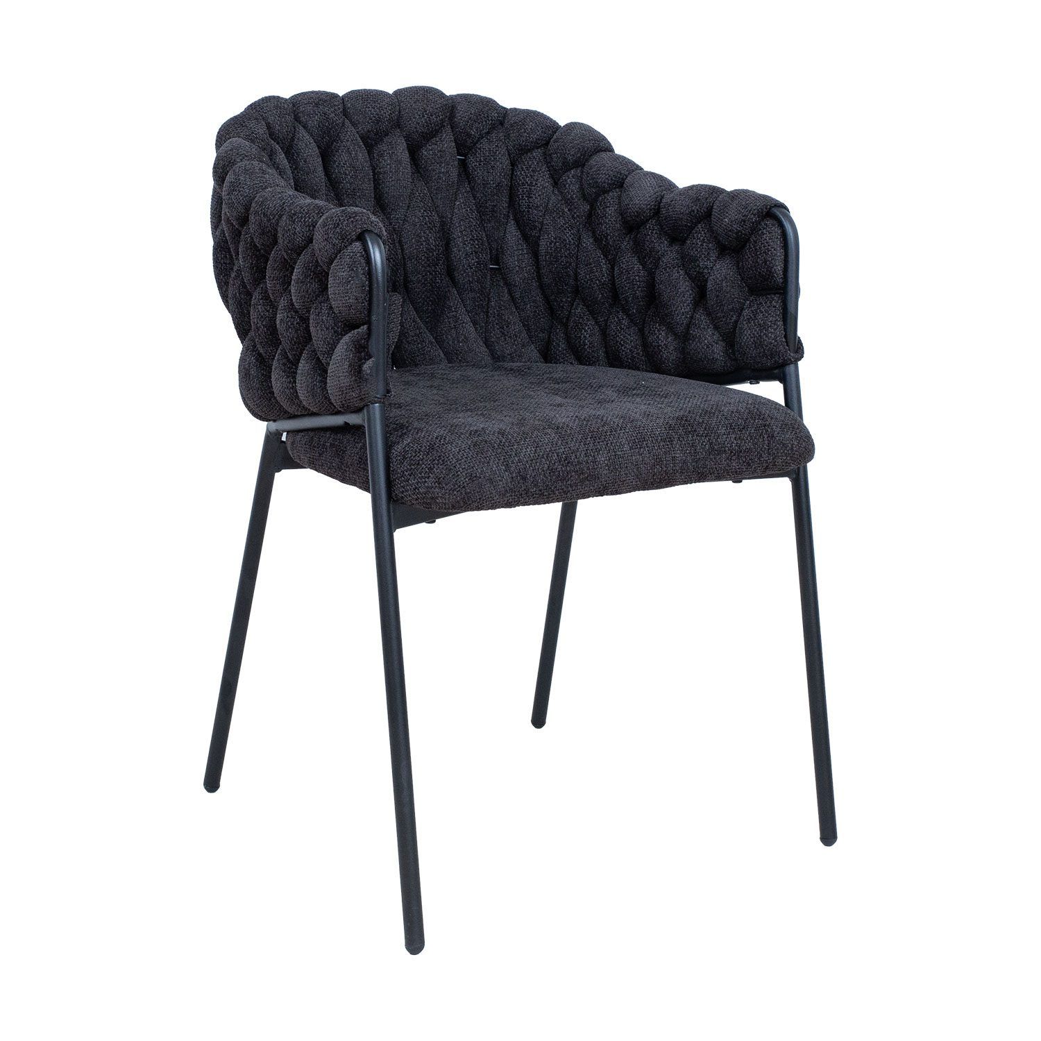 Stol HOME4YOU Kronos Svart - Svart