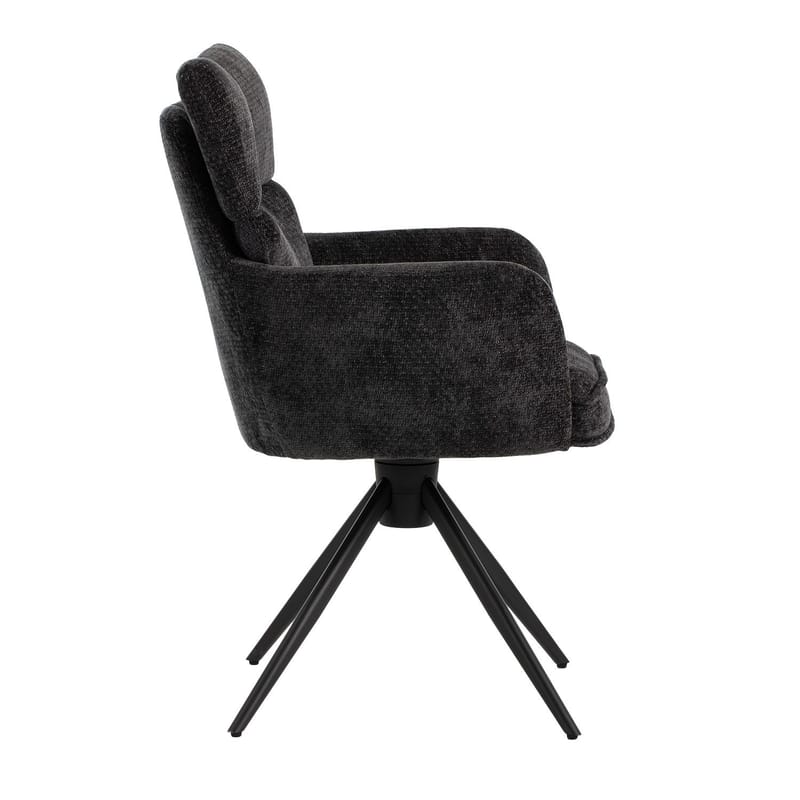 Stol HOME4YOU Lorena svingbar Grå - Grå - Møbler - Stoler & lenestoler - Spisestuestoler & kjøkkenstoler