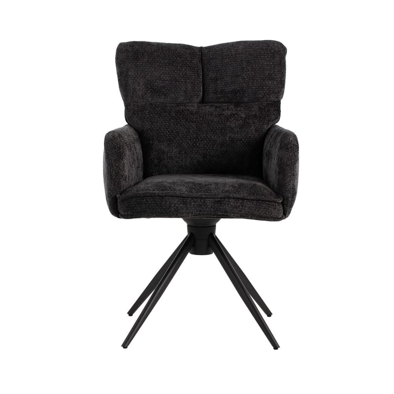 Stol HOME4YOU Lorena svingbar Grå - Grå - Møbler - Stoler & lenestoler - Spisestuestoler & kjøkkenstoler