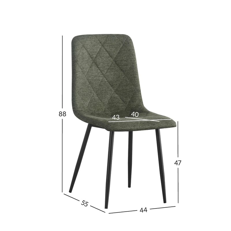 Stol HOME4YOU Mels Grønn - grønn - Møbler - Stoler & lenestoler - Spisestuestoler & kjøkkenstoler