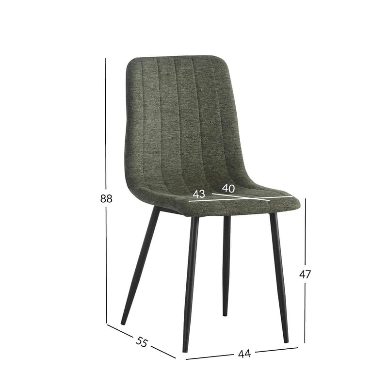 Stol HOME4YOU Milke Grønn - Grønn - Møbler - Stoler & lenestoler - Spisestuestoler & kjøkkenstoler