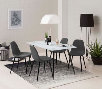 Stol HOME4YOU Wilma grå/svart - Grå/svart - Møbler - Stoler & lenestoler - Spisestuestoler & kjøkkenstoler