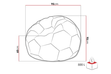 Svalliden Saccosekk 95 cm - Hvit / Svart - Møbler - Stoler & lenestoler - Sittesekk & sakkosekk