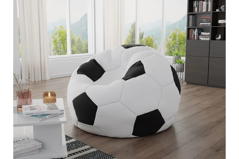 Svalliden Saccosekk 95 cm - Hvit / Svart - Møbler - Stoler & lenestoler - Sittesekk & sakkosekk