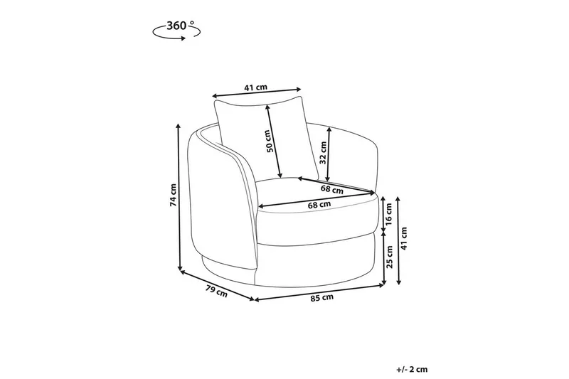 Svingbar lenestol Andalen - Hvit - Møbler - Stoler & lenestoler - Lenestoler