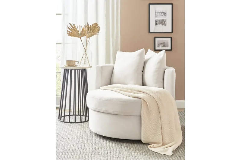 Svingbar lenestol Dalby - Beige - Møbler - Stoler & lenestoler - Lenestoler