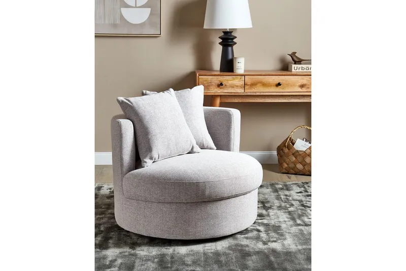 Svingbar lenestol Dalby - Grå - Møbler - Stoler & lenestoler - Lenestoler