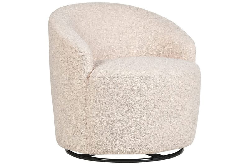 Svingbar lenestol Davik - Beige, svart - Møbler - Stoler & lenestoler - Lenestoler