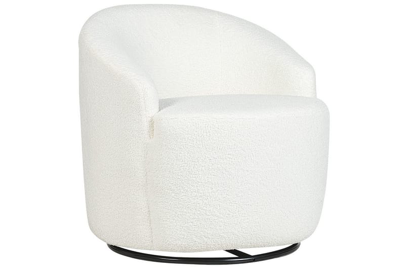 Svingbar lenestol Davik - Hvit, Svart - Møbler - Stoler & lenestoler - Lenestoler