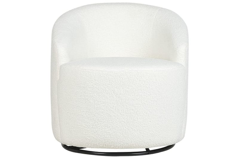 Svingbar lenestol Davik - Hvit, Svart - Møbler - Stoler & lenestoler - Lenestoler