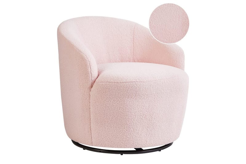 Svingbar lenestol Davik, Rosa, Svart, Rosa, svart