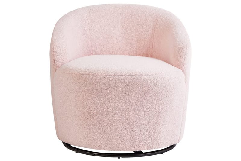 Svingbar lenestol Davik - Rosa, Svart, Rosa, svart - Møbler - Stoler & lenestoler - Lenestoler