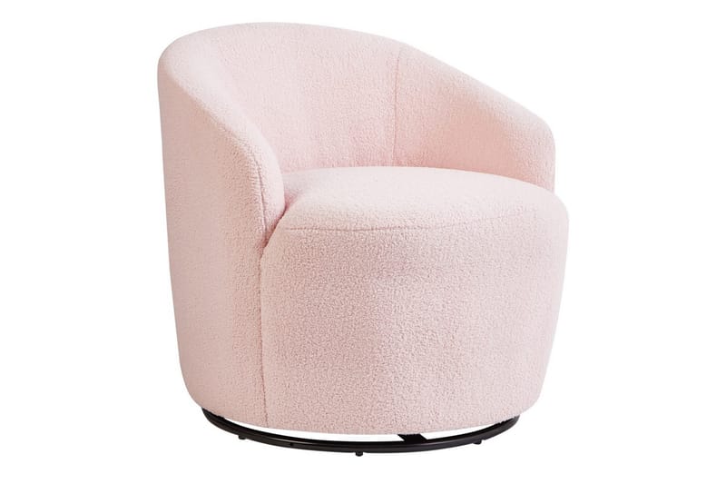 Svingbar lenestol Davik - Rosa, Svart, Rosa, svart - Møbler - Stoler & lenestoler - Lenestoler