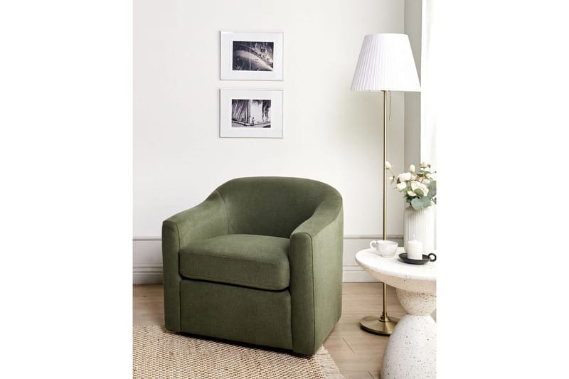 Svingbar lenestol Magnor - Grønn, Svart - Møbler - Stoler & lenestoler - Lenestoler