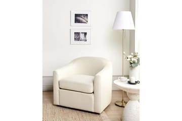 Svingbar lenestol Magnor - Lys beige, svart - Møbler - Stoler & lenestoler - Lenestoler