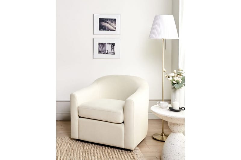 Svingbar lenestol Magnor - Lys beige, svart - Møbler - Stoler & lenestoler - Lenestoler