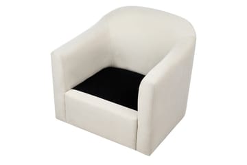 Svingbar lenestol Magnor - Lys beige, svart - Møbler - Stoler & lenestoler - Lenestoler