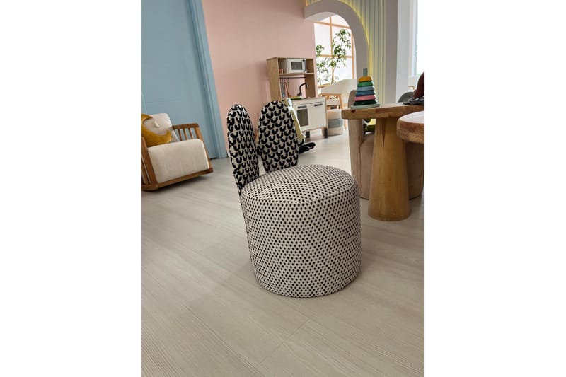 Tavsan Lenestol - Svart/Hvit - Møbler - Barnemøbler - Barnestol - Barnelenestol