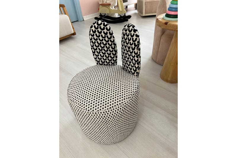 Tavsan Lenestol, Svart/Hvit