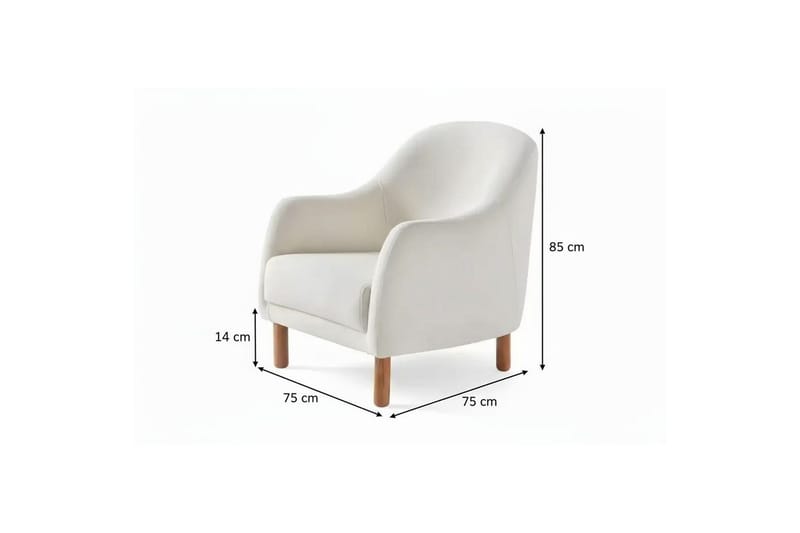 Torrelis Lenestol - Hvit - Møbler - Stoler & lenestoler - Lenestoler