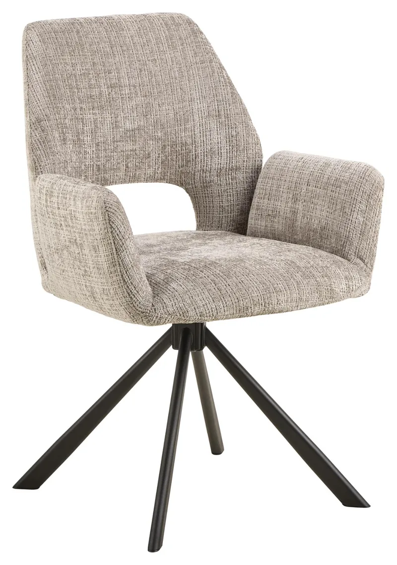 Torrelon spisestol med armlener, Grå