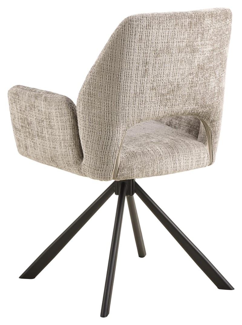 Torrelon spisestol med armlener - Grå - Møbler - Stoler & lenestoler - Spisestuestoler & kjøkkenstoler