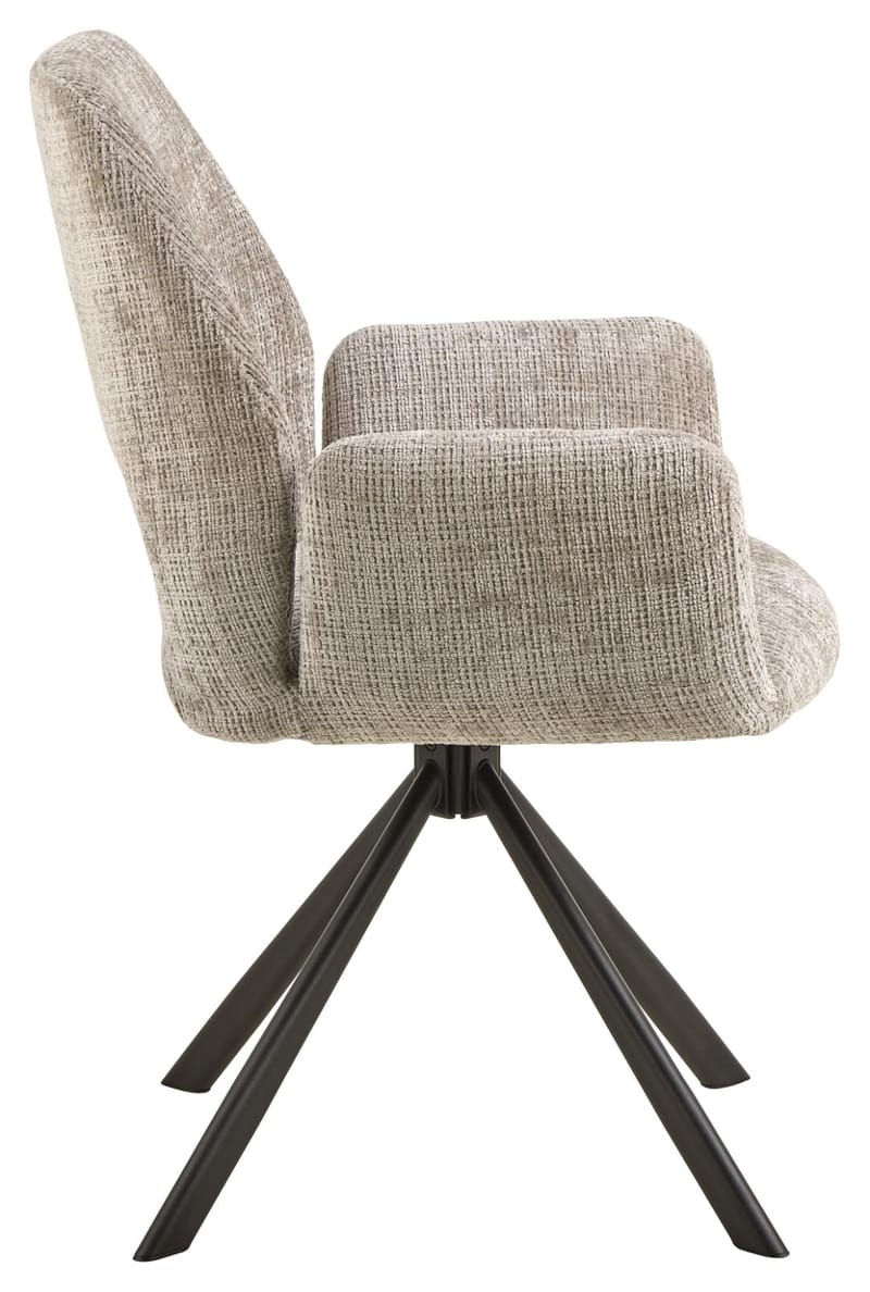 Torrelon spisestol med armlener - Grå - Møbler - Stoler & lenestoler - Spisestuestoler & kjøkkenstoler