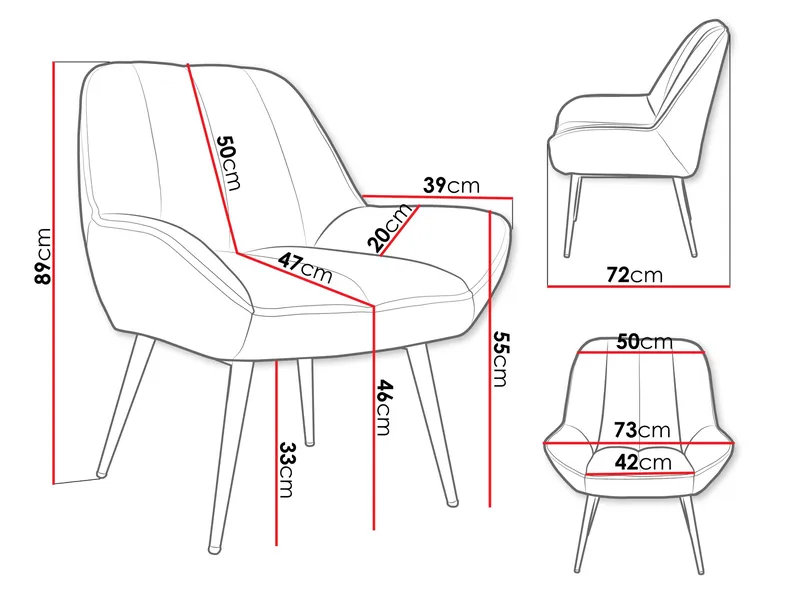Torvas Lenestol - Grå - Møbler - Stoler & lenestoler - Lenestoler