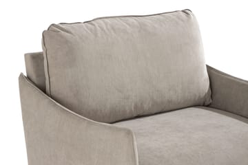 Trend Luksus Lenestol i Stoff med Svarte Ben - Beige - Møbler - Stoler & lenestoler - Lenestoler