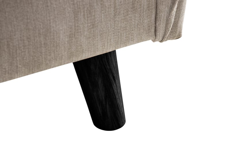 Trend Luksus Lenestol i Stoff med Svarte Ben - Beige - Møbler - Stoler & lenestoler - Lenestoler