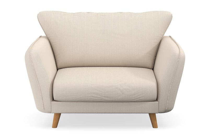 Trend Lyx Lenestol - Beige Kordfløyel - Møbler - Stoler & lenestoler - Lenestoler